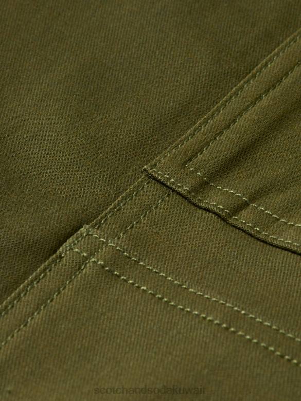 ملابس Scotch & Soda السراويل فائدة ملابس العمل الجيش الأخضر نحيف N0V4160
