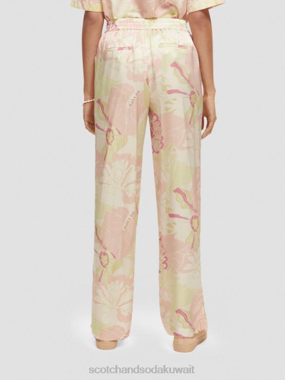 ملابس Scotch & Soda طباعة جيا متوسطة الارتفاع واسعة الساق زهر فوندلفيلد نحيف N0V4167