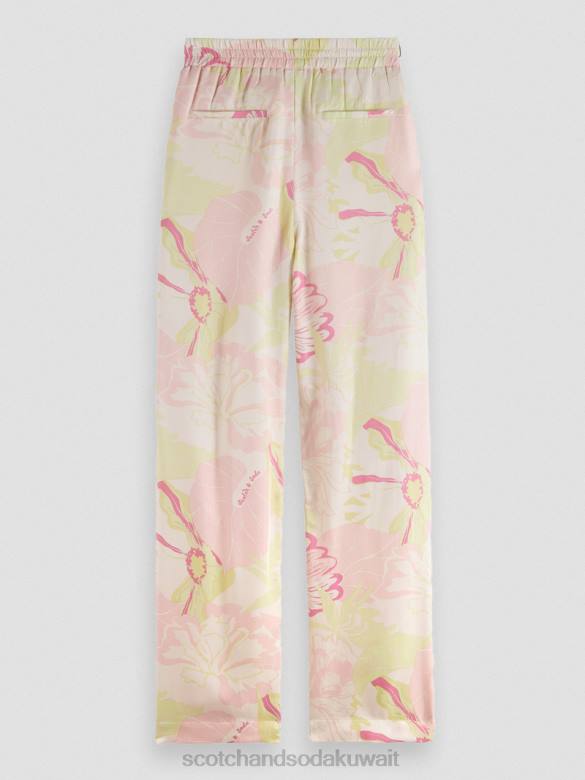 ملابس Scotch & Soda طباعة جيا متوسطة الارتفاع واسعة الساق زهر فوندلفيلد نحيف N0V4167