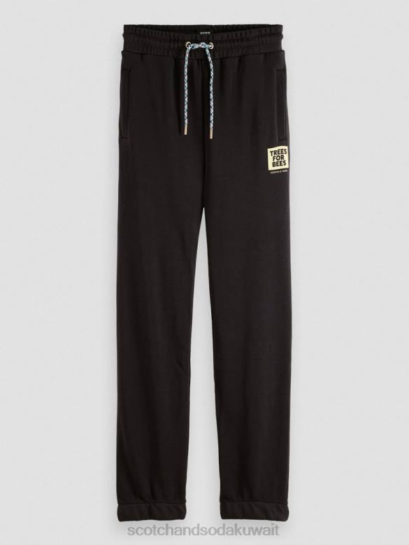 ملابس Scotch & Soda بنطال رياضي برسومات أسود نحيف N0V4170