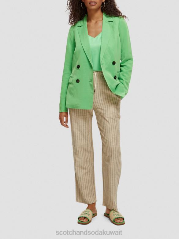 ملابس Scotch & Soda سترة مزدوجة الصدر ببغاء مشرق نحيف N0V4176