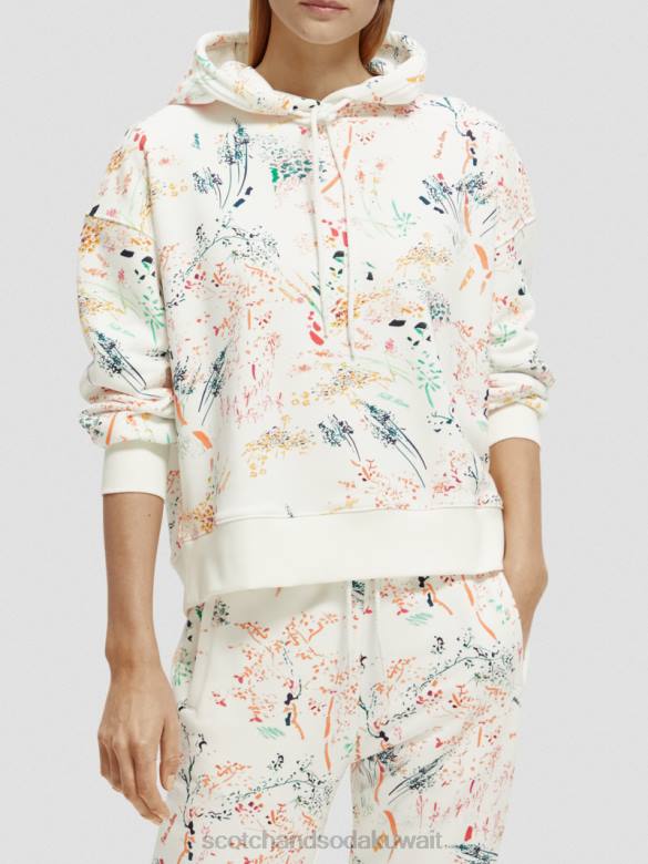 ملابس Scotch & Soda هوديي محبوك فضفاض وايلدر وايت نحيف N0V4177