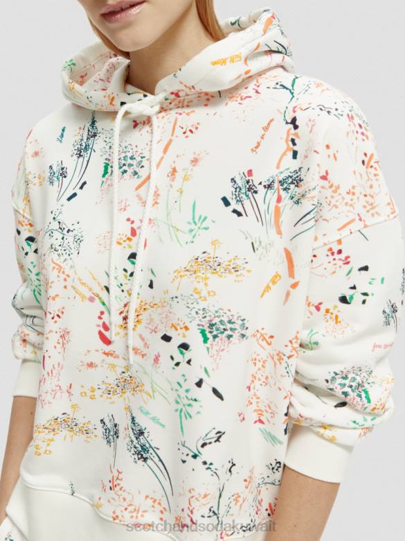 ملابس Scotch & Soda هوديي محبوك فضفاض وايلدر وايت نحيف N0V4177