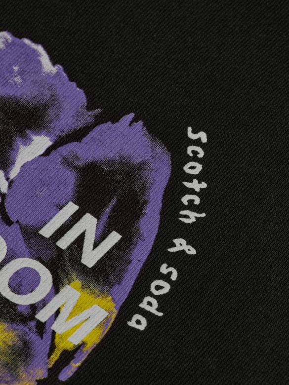 ملابس Scotch & Soda سترة من القطن العضوي فضفاضة أسود نحيف N0V4187