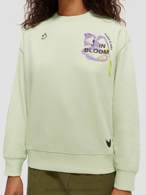 ملابس Scotch & Soda سترة من القطن العضوي فضفاضة رغوة البحر نحيف N0V4188