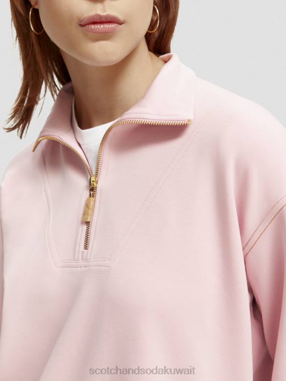 ملابس Scotch & Soda سترة نصف سحاب بأكمام البوق الخزامى نحيف N0V4191