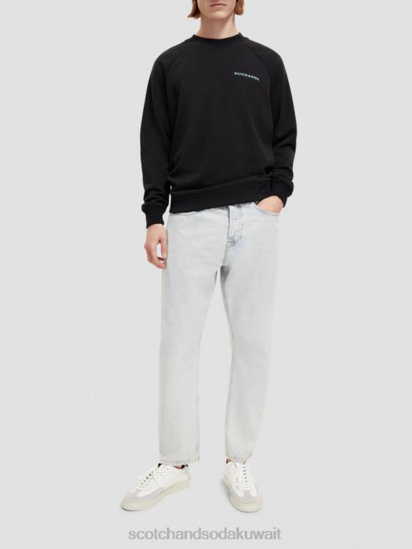 ملابس Scotch & Soda سترة من القطن العضوي أسود نحيف N0V4194