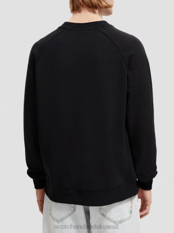 ملابس Scotch & Soda سترة من القطن العضوي أسود نحيف N0V4194