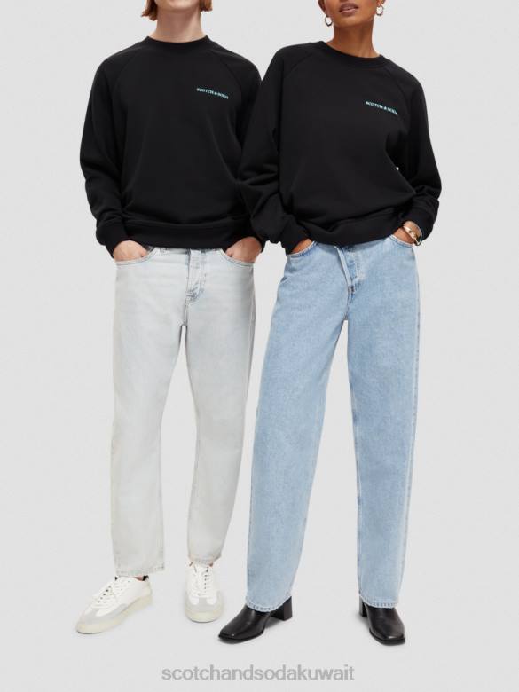 ملابس Scotch & Soda سترة من القطن العضوي أسود نحيف N0V4194