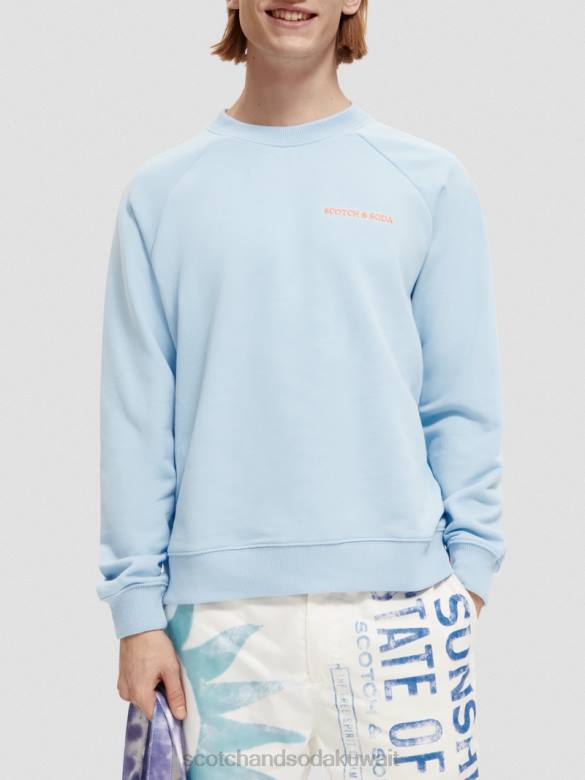ملابس Scotch & Soda سترة من القطن العضوي سماء نحيف N0V4197