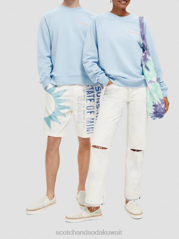 ملابس Scotch & Soda سترة من القطن العضوي سماء نحيف N0V4197