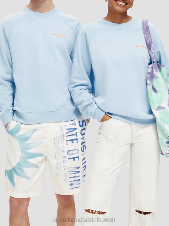 ملابس Scotch & Soda سترة من القطن العضوي سماء نحيف N0V4197