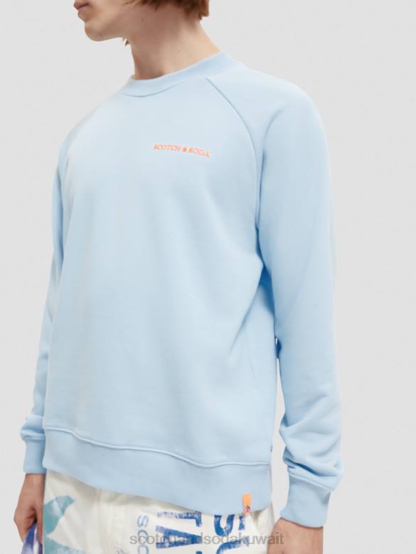 ملابس Scotch & Soda سترة من القطن العضوي سماء نحيف N0V4197