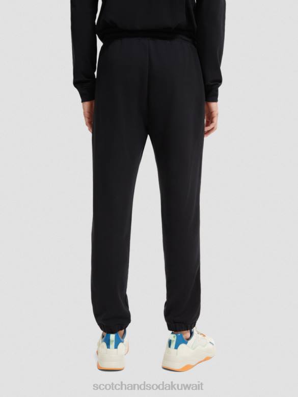 ملابس Scotch & Soda بنطال رياضي من القطن العضوي أسود نحيف N0V4208