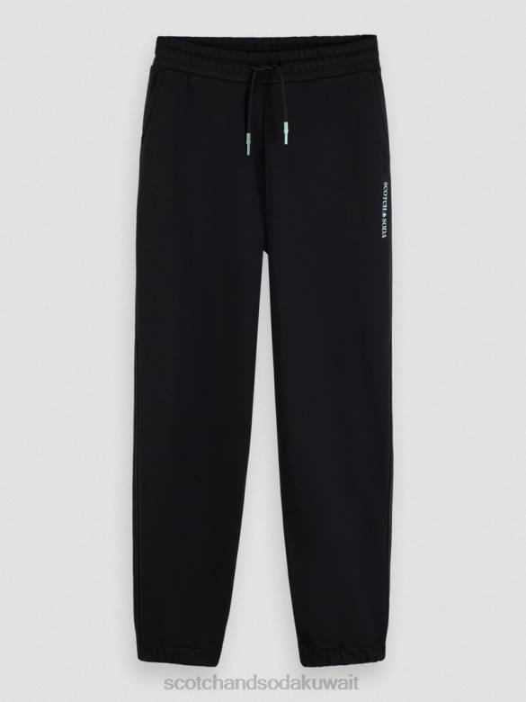 ملابس Scotch & Soda بنطال رياضي من القطن العضوي أسود نحيف N0V4208