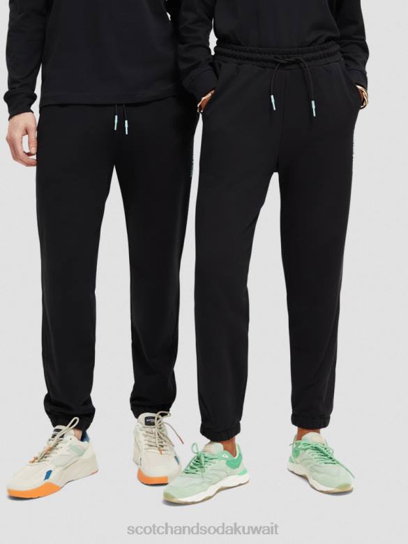 ملابس Scotch & Soda بنطال رياضي من القطن العضوي أسود نحيف N0V4208
