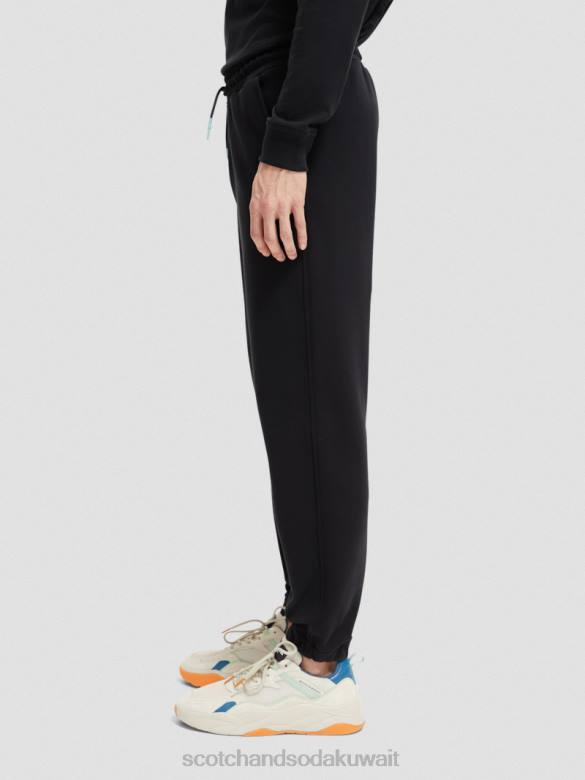 ملابس Scotch & Soda بنطال رياضي من القطن العضوي أسود نحيف N0V4208