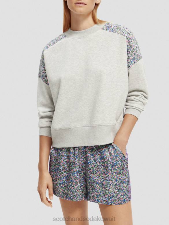 ملابس Scotch & Soda سترة من النوع الثقيل مبطنة بقصة مريحة مزيج الرمادي نحيف N0V4211