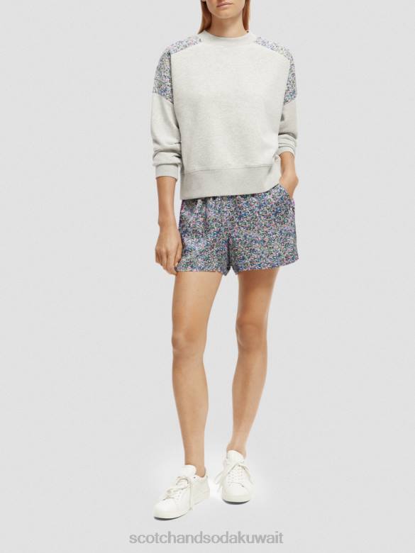 ملابس Scotch & Soda سترة من النوع الثقيل مبطنة بقصة مريحة مزيج الرمادي نحيف N0V4211