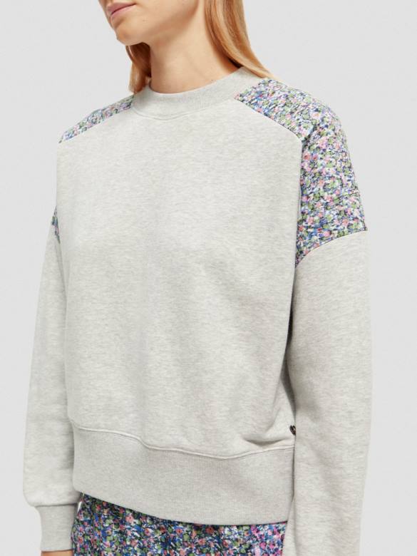 ملابس Scotch & Soda سترة من النوع الثقيل مبطنة بقصة مريحة مزيج الرمادي نحيف N0V4211