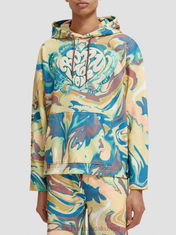ملابس Scotch & Soda ولد ليحب هوديي رخام نحيف N0V4212