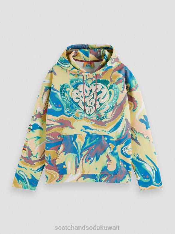 ملابس Scotch & Soda ولد ليحب هوديي رخام نحيف N0V4212