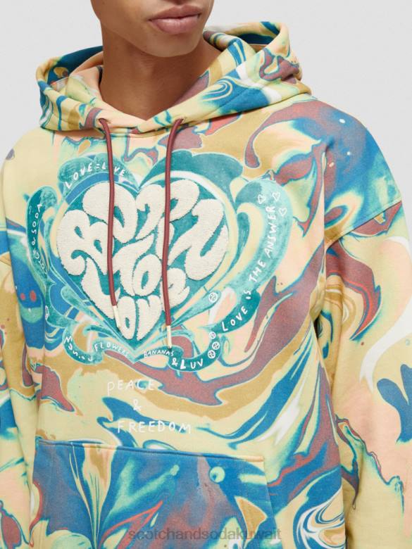 ملابس Scotch & Soda ولد ليحب هوديي رخام نحيف N0V4212