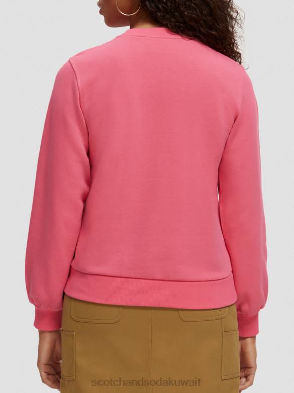 ملابس Scotch & Soda البلوز العمل الفني لكمة الوردي نحيف N0V4215