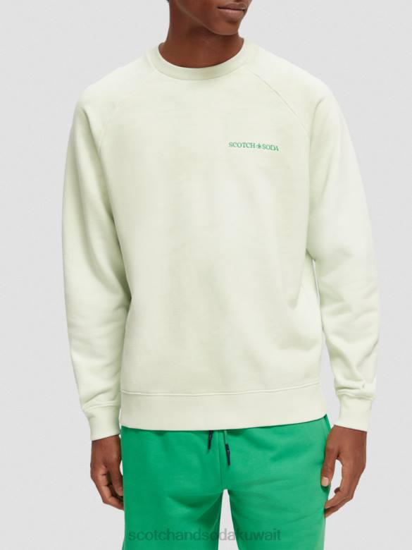 ملابس Scotch & Soda سترة من القطن العضوي المصبوغ بالنباتات نعناع نحيف N0V4222