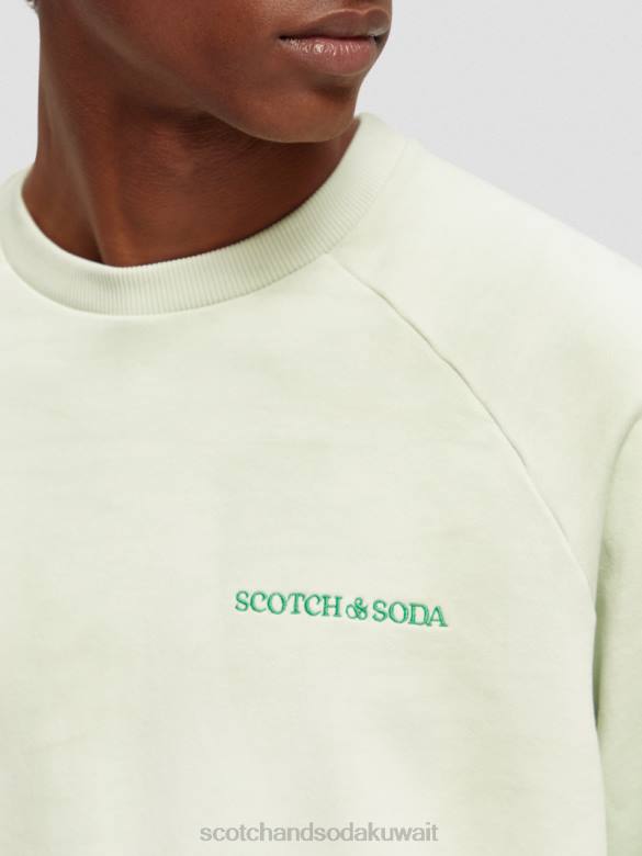 ملابس Scotch & Soda سترة من القطن العضوي المصبوغ بالنباتات نعناع نحيف N0V4222