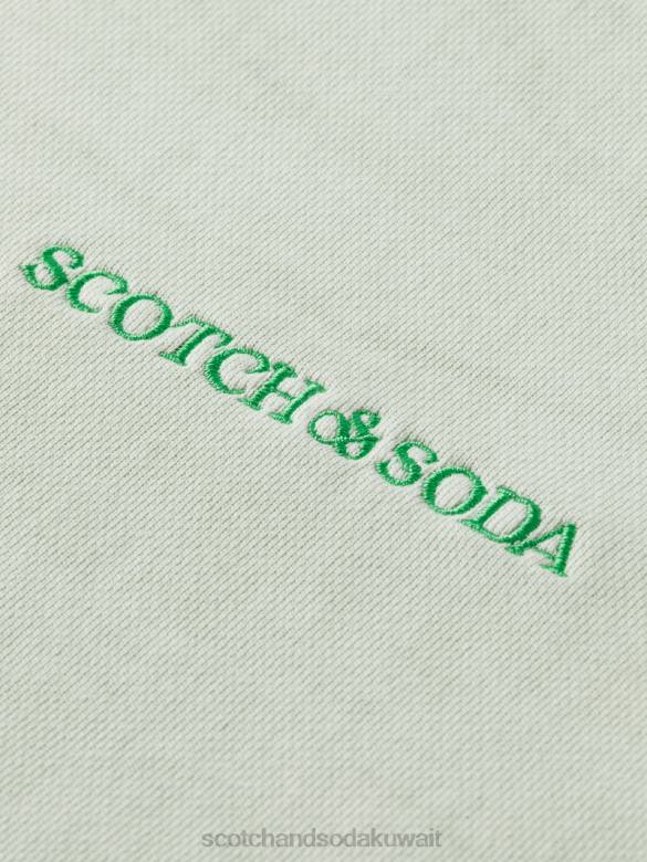 ملابس Scotch & Soda سترة من القطن العضوي المصبوغ بالنباتات نعناع نحيف N0V4222