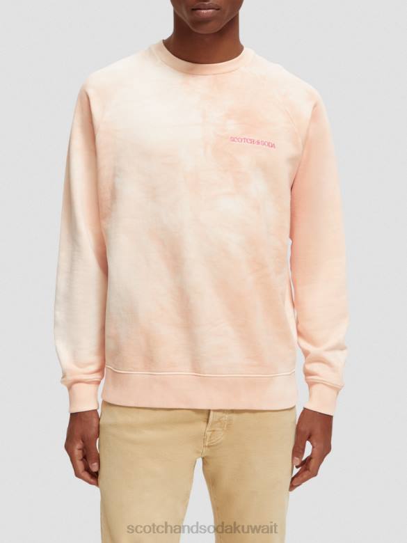 ملابس Scotch & Soda سترة من القطن العضوي المصبوغ بالنباتات فلامنغو نحيف N0V4223