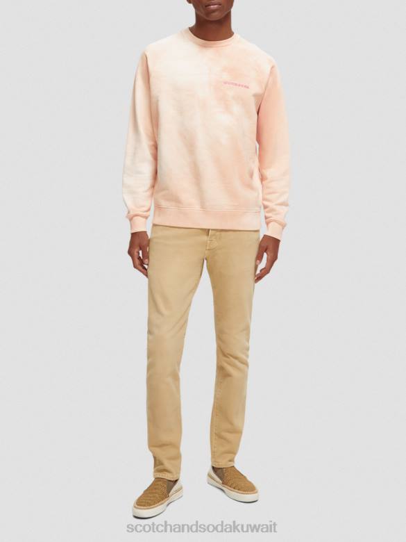 ملابس Scotch & Soda سترة من القطن العضوي المصبوغ بالنباتات فلامنغو نحيف N0V4223