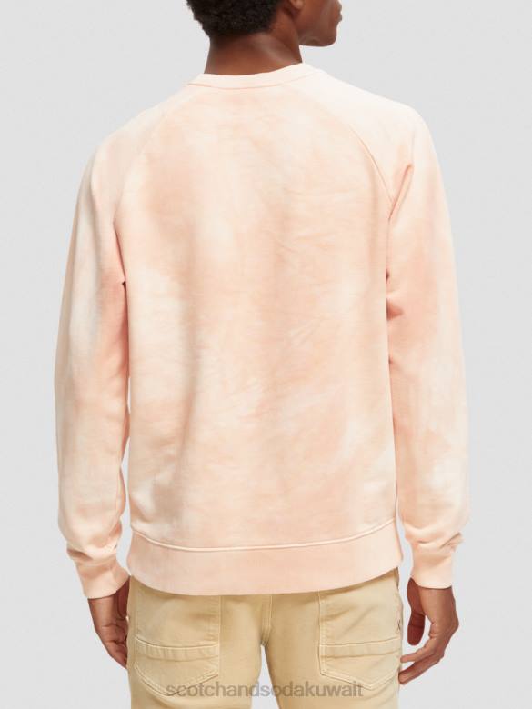ملابس Scotch & Soda سترة من القطن العضوي المصبوغ بالنباتات فلامنغو نحيف N0V4223
