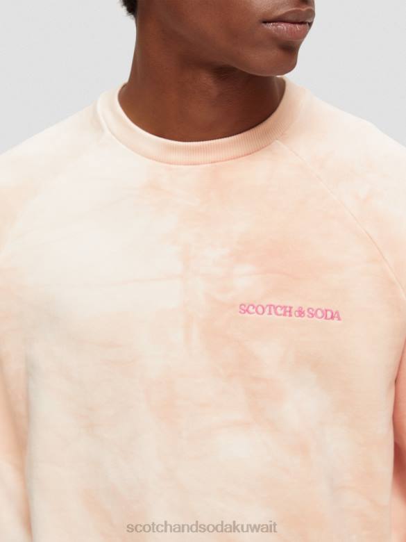 ملابس Scotch & Soda سترة من القطن العضوي المصبوغ بالنباتات فلامنغو نحيف N0V4223