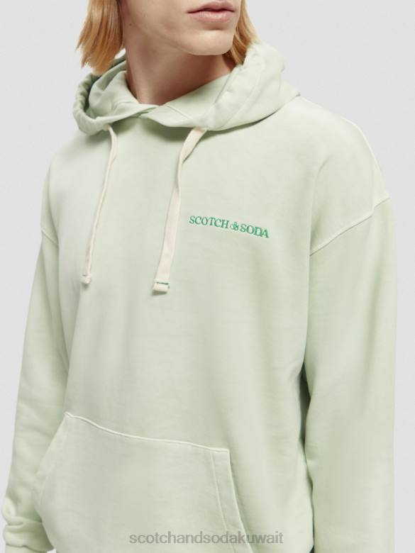 ملابس Scotch & Soda هوديي مصبوغ بالنباتات نعناع نحيف N0V4224