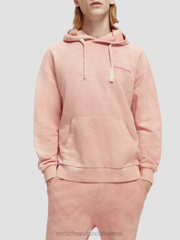 ملابس Scotch & Soda هوديي مصبوغ بالنباتات فلامنغو نحيف N0V4225