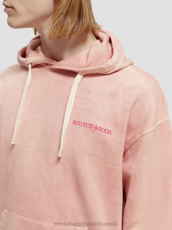 ملابس Scotch & Soda هوديي مصبوغ بالنباتات فلامنغو نحيف N0V4225