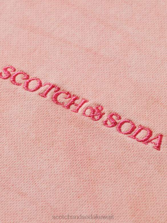 ملابس Scotch & Soda هوديي مصبوغ بالنباتات فلامنغو نحيف N0V4225