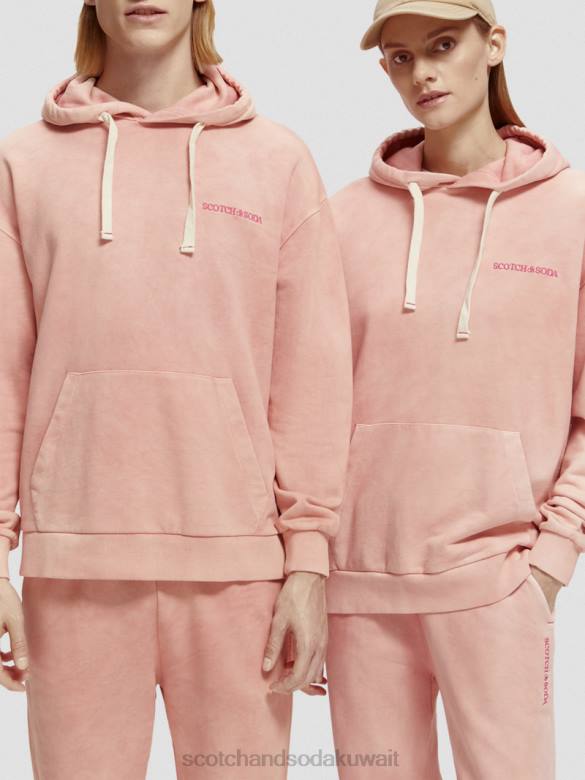 ملابس Scotch & Soda هوديي مصبوغ بالنباتات فلامنغو نحيف N0V4225