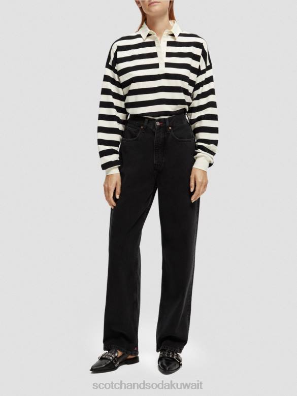 ملابس Scotch & Soda بنطلون جينز صديقها الفضفاض للغاية عالي الارتفاع فائض نحيف N0V4231