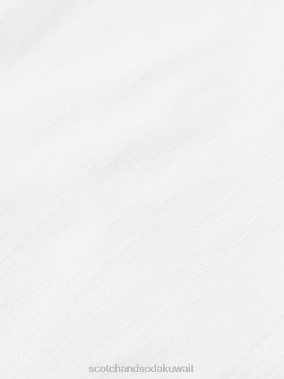 ملابس Scotch & Soda شورت مطوي شاهقة قبالة الأبيض نحيف N0V4236