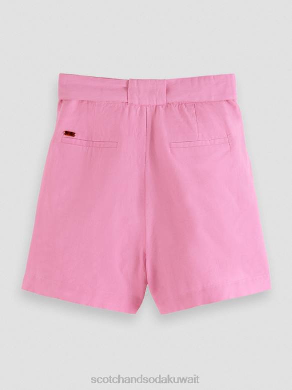 ملابس Scotch & Soda شورت متوسط ​​الطول عالي الارتفاع الأوركيد الوردي نحيف N0V4239