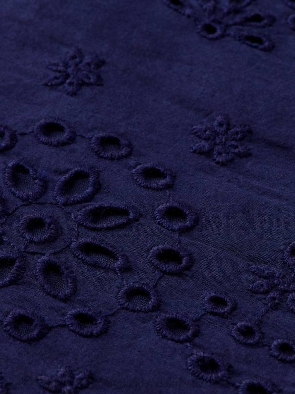 ملابس Scotch & Soda برودري أنجليز شورت من القطن العضوي القوات البحرية نحيف N0V4241