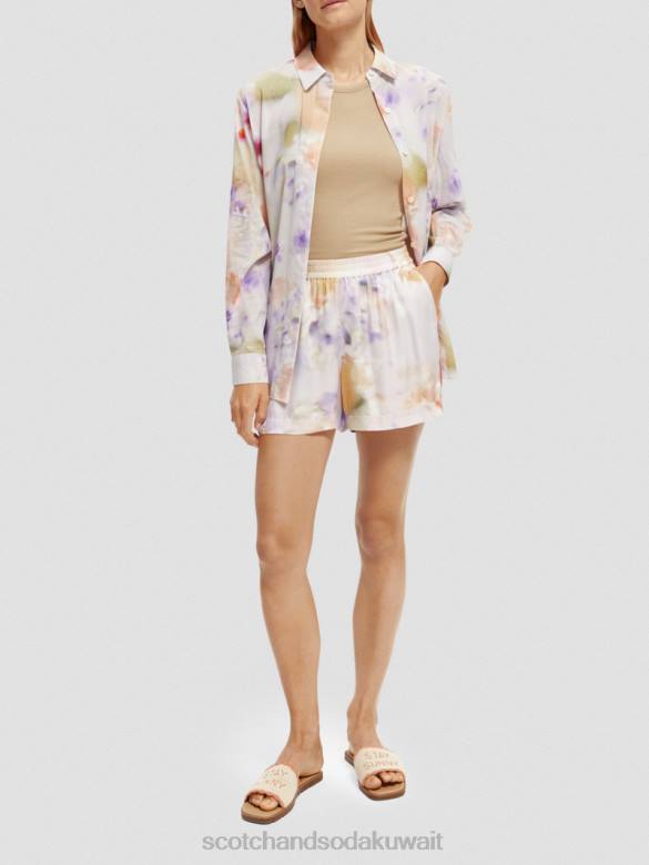 ملابس Scotch & Soda طباعة السراويل واسعة الساق طباعة الحركة نحيف N0V4244