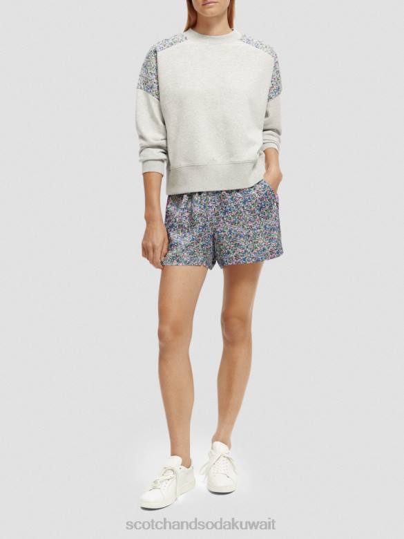 ملابس Scotch & Soda طباعة السراويل واسعة الساق روزاريا الأرجواني نحيف N0V4245