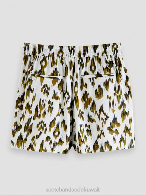 ملابس Scotch & Soda طباعة السراويل واسعة الساق نحى إيكات الجيش الأخضر نحيف N0V4246