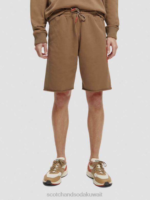 ملابس Scotch & Soda شورت عرق من القطن العضوي رمادي داكن نحيف N0V4249