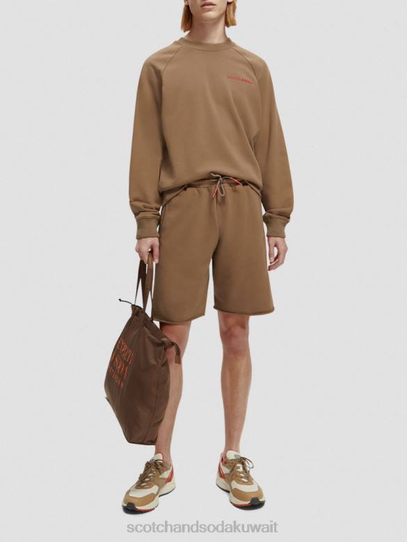 ملابس Scotch & Soda شورت عرق من القطن العضوي رمادي داكن نحيف N0V4249