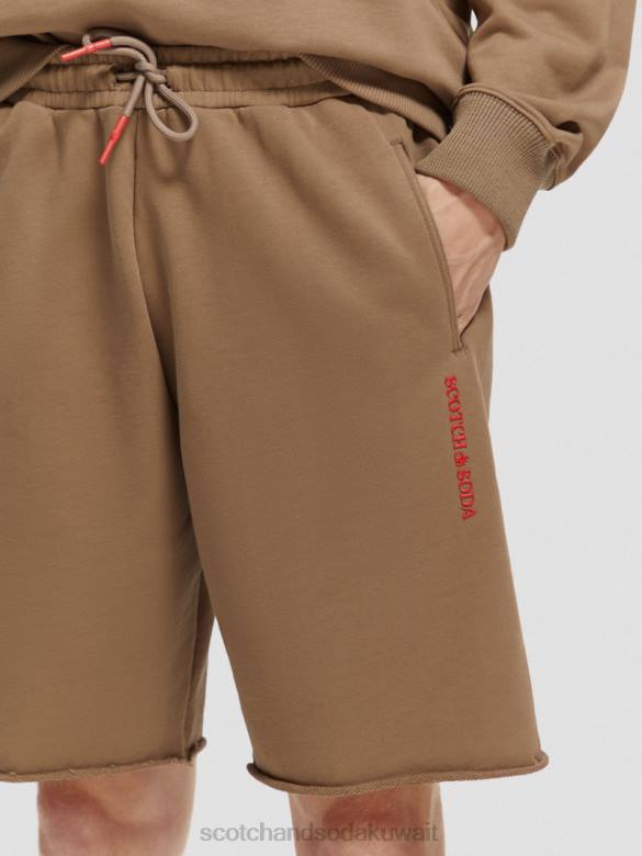 ملابس Scotch & Soda شورت عرق من القطن العضوي رمادي داكن نحيف N0V4249